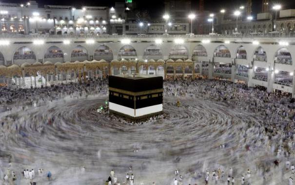 Muslim pilgrims circle the Kaaba at the Grand mosque ahead of the annual Haj pilgrimage in Mecca Saudi Arabia