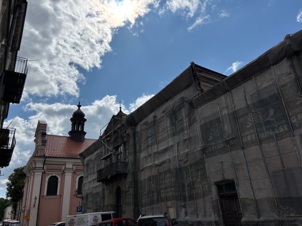 The house in Zamość where Róża was born, under renovation in 2025